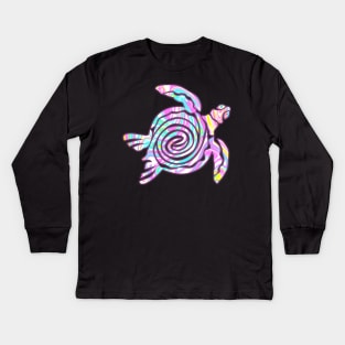 PSYCHEDELIC TURTLE Kids Long Sleeve T-Shirt